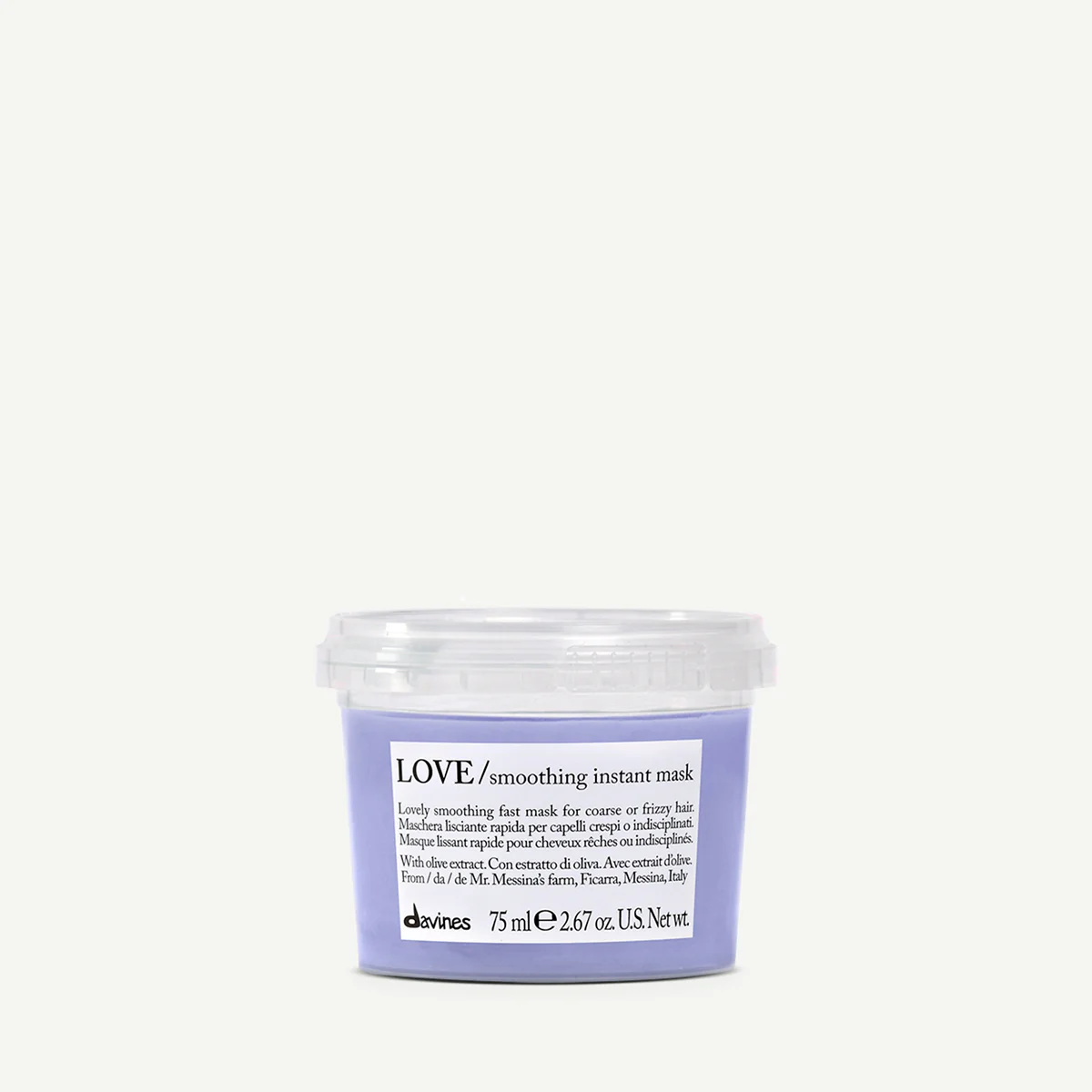 Davines love smoothing instant mask. Mascarilla instantanea peluquería Sarabia Boadilla del Monte